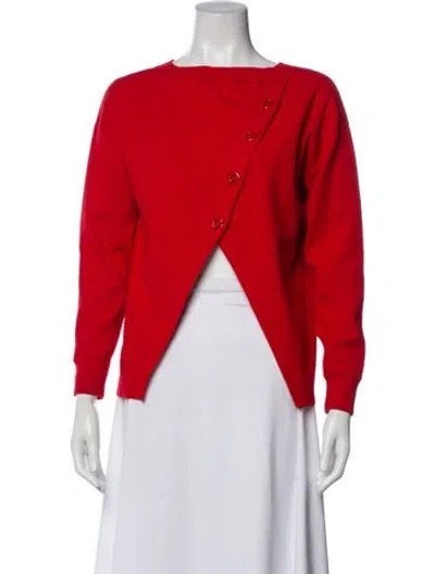 Pre-owned Alice And Olivia Bateau Neckline Sweater In Red