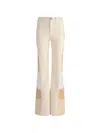 Alice And Olivia Beautiful Patchwork Jeans In Neutral