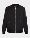 Alice And Olivia Becky Reversible Bomber Jacket In Black