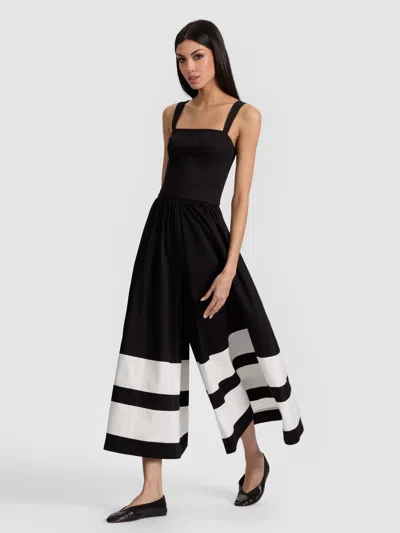 Alice And Olivia Belden Colorblock Jumpsuit In Multi