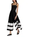 Alice And Olivia Belden Colorblock Jumpsuit In Black