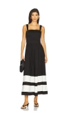 Alice And Olivia Belden Colourblock Wide-leg Jumpsuit In Black