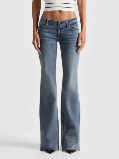 Alice And Olivia Bella Low Rise Jean In Blue