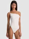 Alice And Olivia Bianca Twisted Bodysuit In White