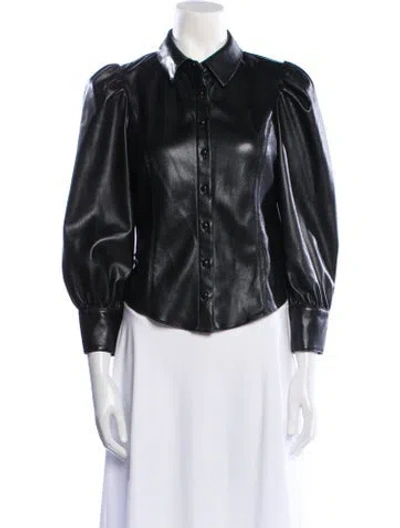 Pre-owned Alice And Olivia Biker Jacket In Black