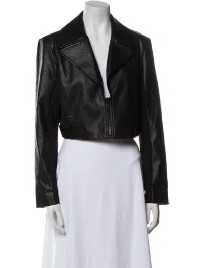 Pre-owned Alice And Olivia Biker Jacket In Black