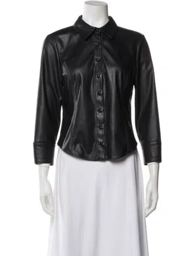 Pre-owned Alice And Olivia Biker Jacket In Black