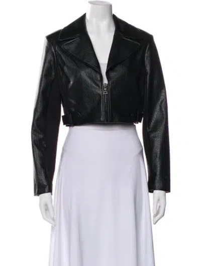 Pre-owned Alice And Olivia Biker Jacket In Black