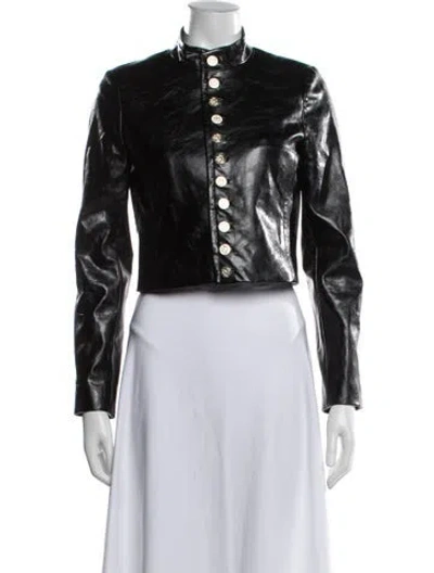 Pre-owned Alice And Olivia Biker Jacket In Black
