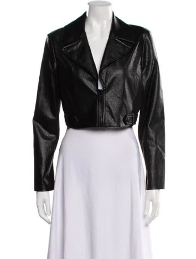 Pre-owned Alice And Olivia Biker Jacket In Black