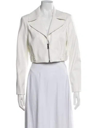 Pre-owned Alice And Olivia Biker Jacket In Neutrals
