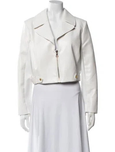 Pre-owned Alice And Olivia Biker Jacket W/ Tags In White