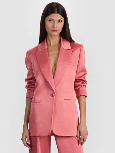 Alice And Olivia Billie Boxy Blazer In Pink