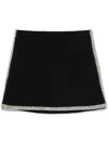 Alice And Olivia Rubi Contrast-trim Vegan Leather Mini Skirt