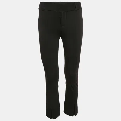 Pre-owned Alice And Olivia Black Gabardine Classic Fit Trousers Xs