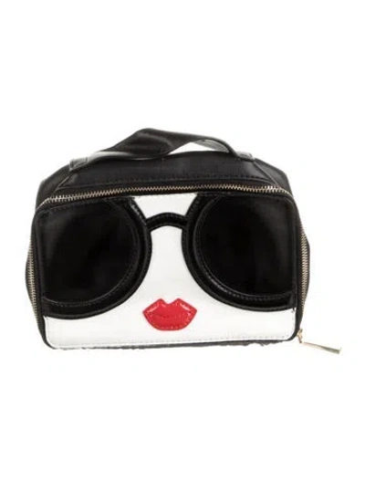 Pre-owned Alice And Olivia Black Patterned Cosmetic Bag
