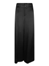 ALICE AND OLIVIA BLACK SATIN WIDE TROUSERS