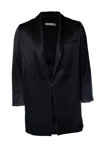 Alice And Olivia Alice & Olivia, Black Shiny Blazer