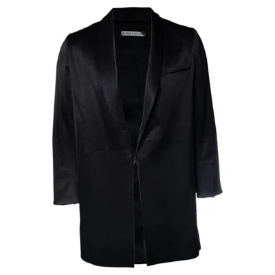 Pre-owned Alice And Olivia Alice & Olivia, Black Shiny Blazer