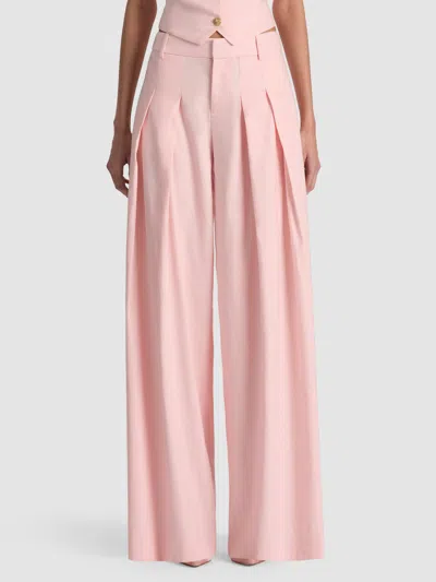 Alice And Olivia Blaire Pleated Pant In Pink