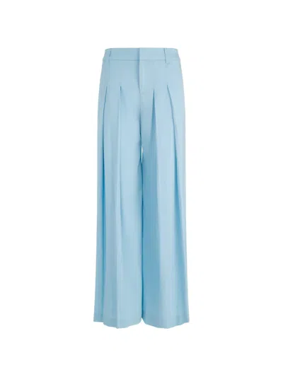 Alice And Olivia Blaire Pleated Trousers In Blue