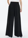 Alice And Olivia High-waisted Pleated Trousers In Black