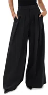 Alice And Olivia High-waisted Pleated Trousers In Black