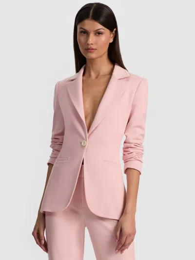 Alice And Olivia Blake Fitted Blazer In Pink