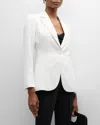 Alice And Olivia Breann Fitted Blazer In Off White