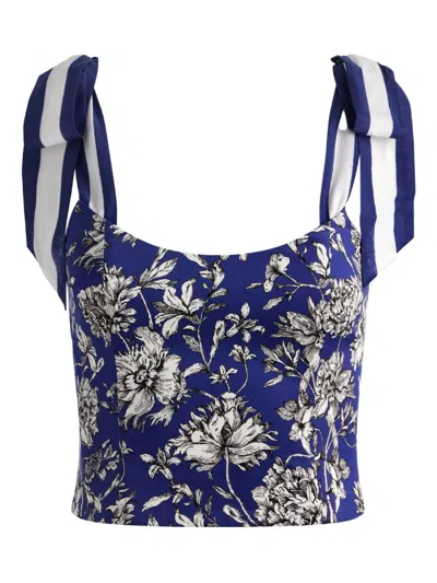 Alice And Olivia Blanca Top In Blue