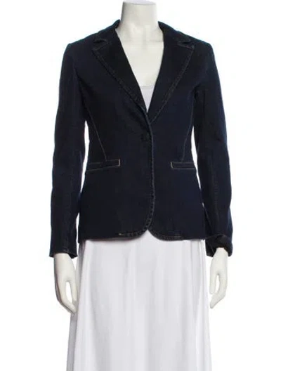 Pre-owned Alice And Olivia Blazer In Blue