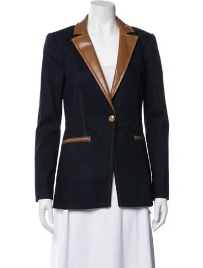 Pre-owned Alice And Olivia Blazer In Blue