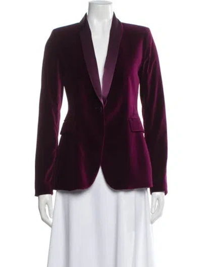 Pre-owned Alice And Olivia Blazer In Burgundy