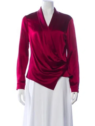 Pre-owned Alice And Olivia Blazer In Burgundy