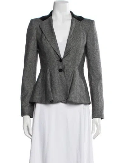 Pre-owned Alice And Olivia Blazer In Grey