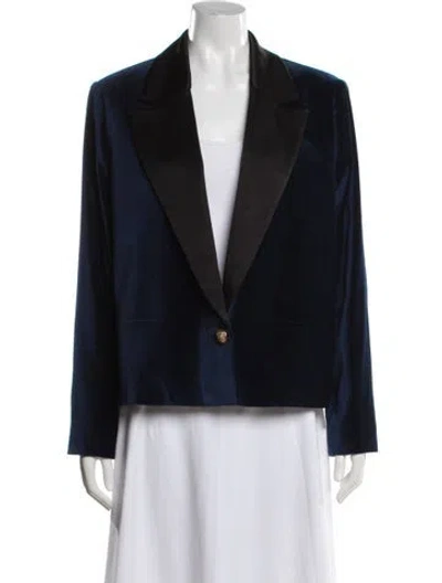 Pre-owned Alice And Olivia Blazer W/ Tags In Black/blue