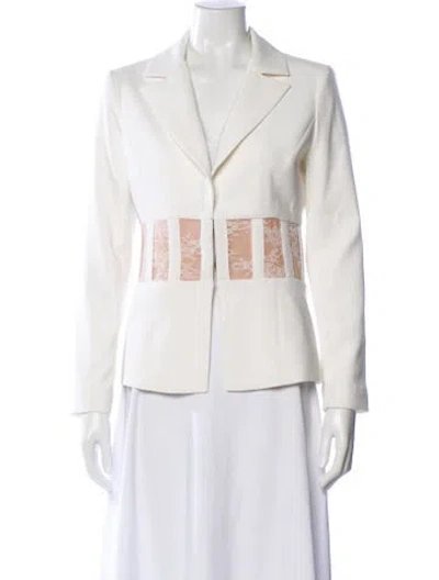 Pre-owned Alice And Olivia Blazer In White