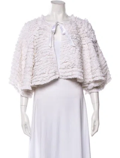 Pre-owned Alice And Olivia Bolero W/ Tags In White