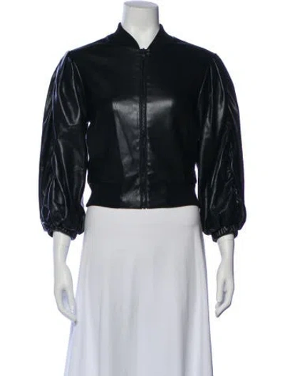 Pre-owned Alice And Olivia Bomber Jacket In Black