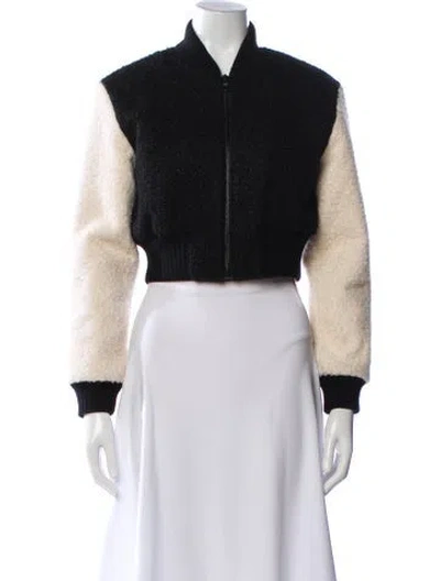 Pre-owned Alice And Olivia Bomber Jacket In Black