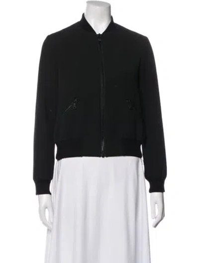 Pre-owned Alice And Olivia Bomber Jacket In Black