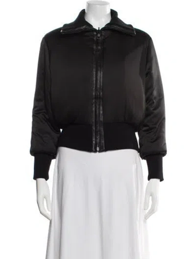 Pre-owned Alice And Olivia Bomber Jacket In Black
