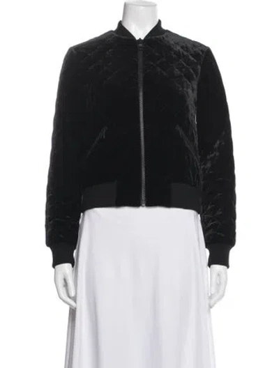Pre-owned Alice And Olivia Bomber Jacket In Blue