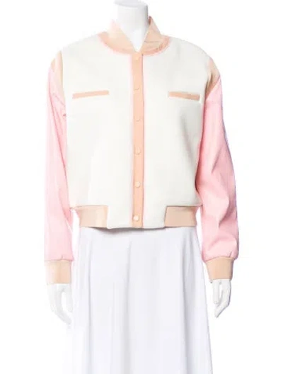 Pre-owned Alice And Olivia Bomber Jacket In Pink