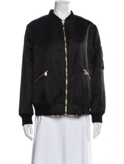 Pre-owned Alice And Olivia Bomber Jacket W/ Tags In Black