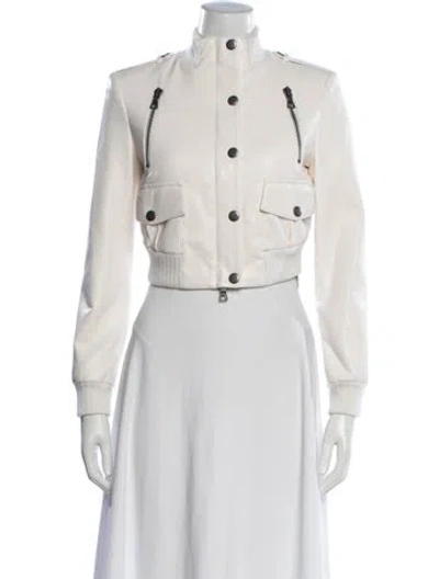 Pre-owned Alice And Olivia Bomber Jacket W/ Tags In Neutrals/white