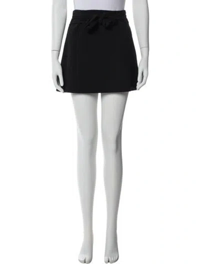 Pre-owned Alice And Olivia Bow Accents Mini Skirt In Black