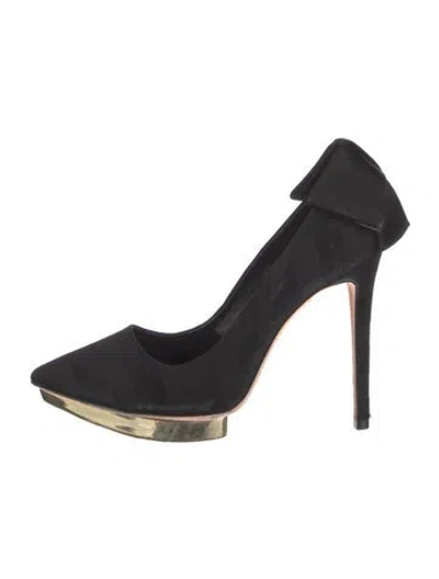 Pre-owned Alice And Olivia Bow Accents Pumps In Multi