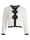 Alice And Olivia Bow-detail Cardigan In White