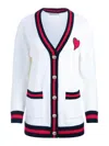 Alice And Olivia Bradford Cardigan In White
